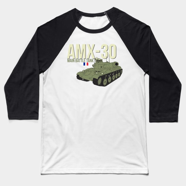 French main battle tank AMX-30French main battle tank AMX-30 Baseball T-Shirt by FAawRay